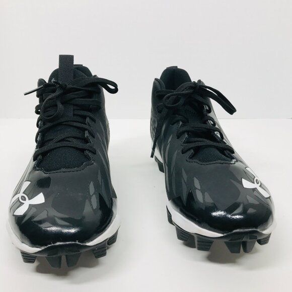 Under Armour Unisex Black & White Children's Football Shoe - Picture 3 of 8